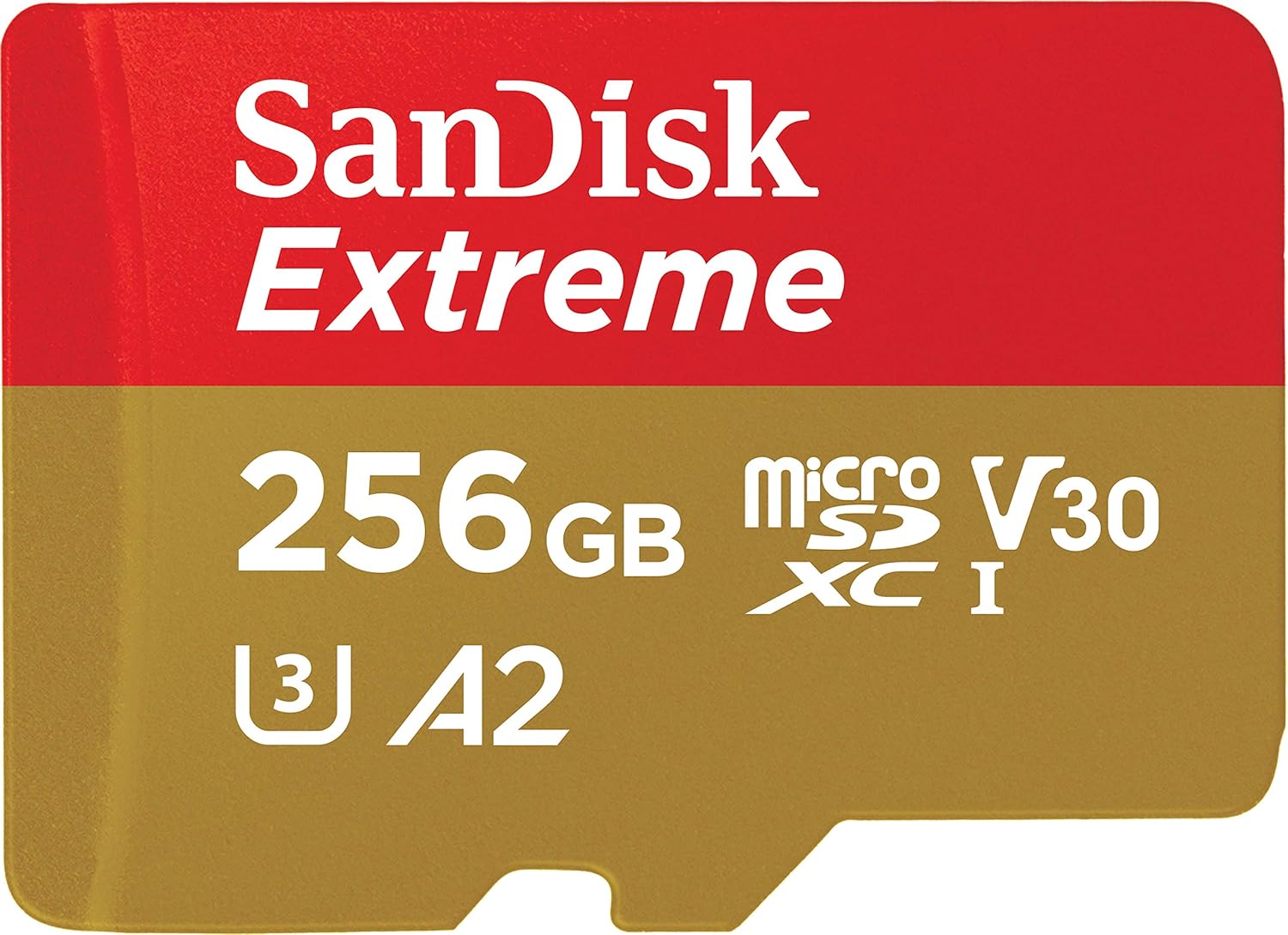 Extreme microSD UHS I Card 256GB for 4K Video on Smartphones, Action Cams & Drones 190MB/s Read, 130MB/s Write.