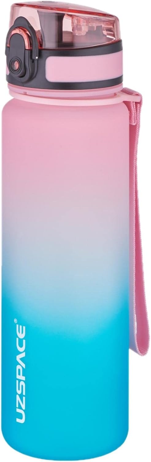 500ml Çift Renk Softtouch FF Tritan Su Matarası Pembe-Yeşil