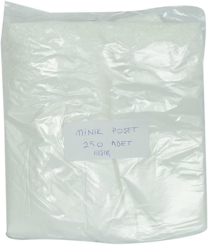 Ekonomik Mini Boy Atlet Hışır Poşet 30X20 Cm İnce Beyaz 250 Adet 1 Paket