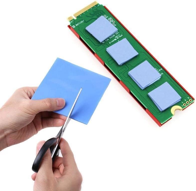 Plus PX-PAD10 10x5 cm 1mm 11Gr Yüksek İletken Termal Pad, Mavi Thermal Pad (M2 ssd, Chipset, Cep telefonu, Notebook, PS4,PS5 Uyumlu)