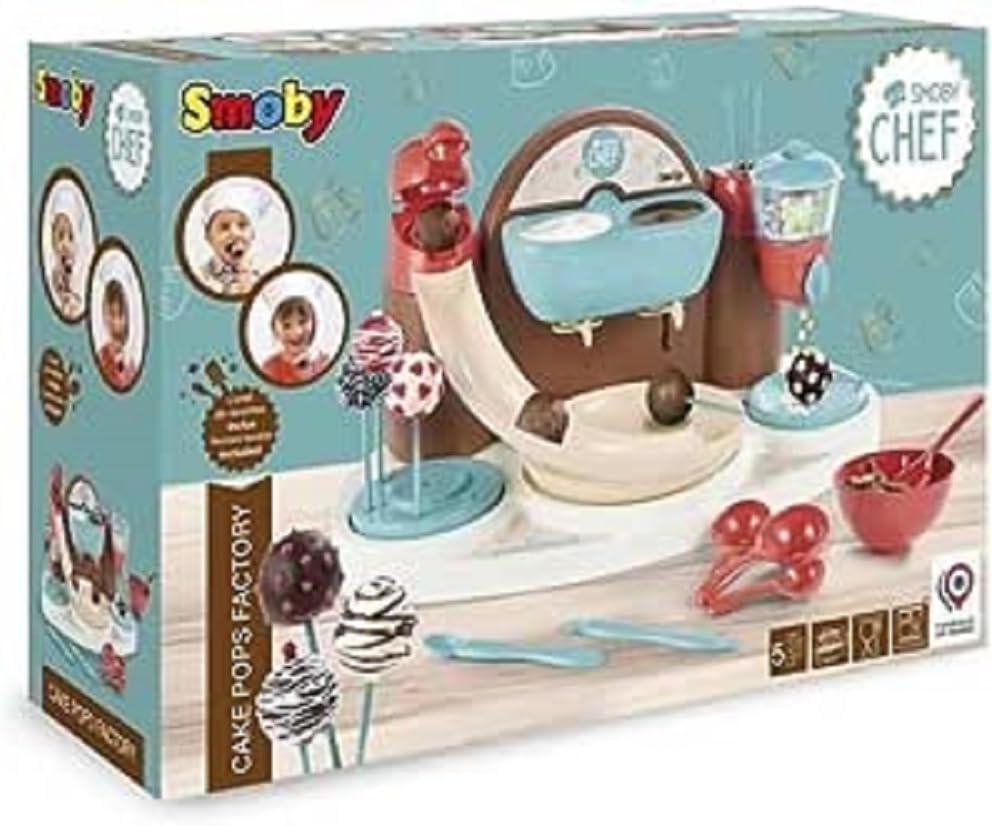 312115, Smoby Chef Kek Fırın Fabrikası, Aksesuarlı, Kapsamlı Set, Kaydıraklı Fırın, Smoby Chef Cake Bakery