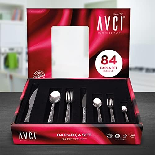 AVCI Ay Işığı 84 Parça Çatal Kaşık Bıçak Takımı