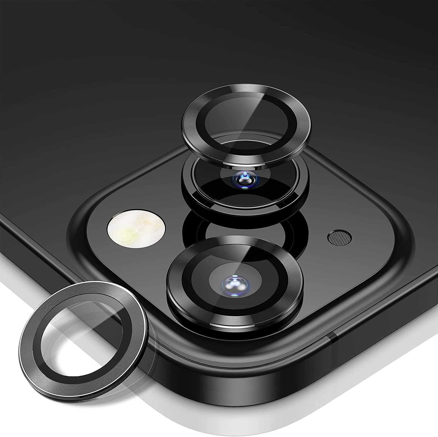 Alternative view of İphone Alüminyum Alaşım Çerçeveli Tempered Glass Kamera Lens Koruyucu (İphone 13,)