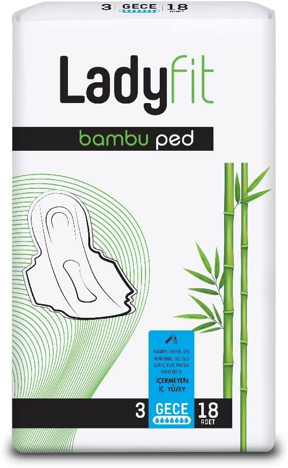 Ladyfit Bambu Gece 18'li Vegan Ped