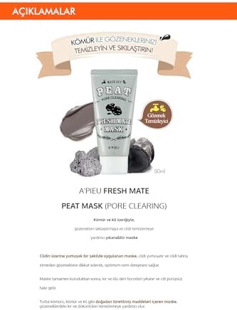 Alternative view of A'PIEU Gözenek Temizleyici Kil ve Kömür Maskesi 50 mililitre Fresh Mate Peat Mask Pore Clearing