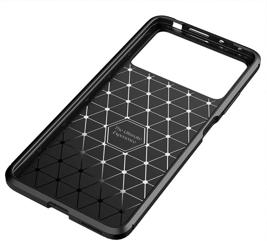 X4 Pro 5G İle Uyumlu Kılıf Karbon Tasarım, Parmak İzi Yapmayan Özellik Ultra Slimfit Yapı Delüx Tpu Silikon DLX X4 Pro 5G İle Uyumlu Kılıf Lacivert