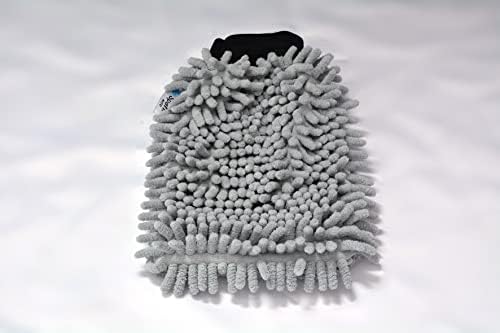 Spark 7050 Mikrofiber Şönil Oto Temizlik ve Kurulama Eldiveni 16x24 cm. GRİ