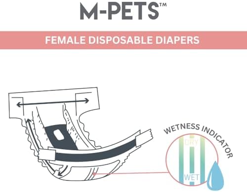 DIAPERS DİŞİ KÖPEKLER İÇİN KÜLOT (M) 10LU