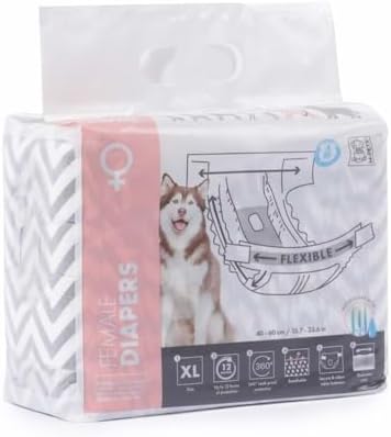 M-Pets Diapers Dişi Köpekler İçin Külot XL 10'lu