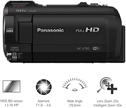 Alternative view of HC-V785EG-K Video Kamera (Full HD Video, 20x Opt. Zoom, Opt. Görüntü Sabitleyici, WiFi, Full HD Ağır Çekim) Siyah