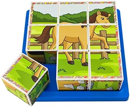 Alternative view of Çiftlik Hayvanları 3D Puzzle - 9 Küp 6 Yapboz