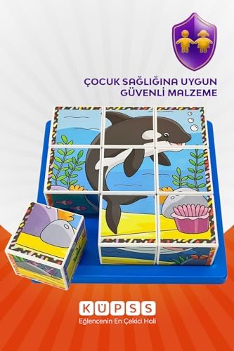 Alternative view of Deniz Hayvanları 3D Puzzle - 9 Küp 6 Yapboz