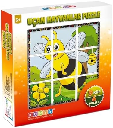 Alternative view of Uçan Hayvanlar 3D Puzzle - 9 Küp 6 Yapboz