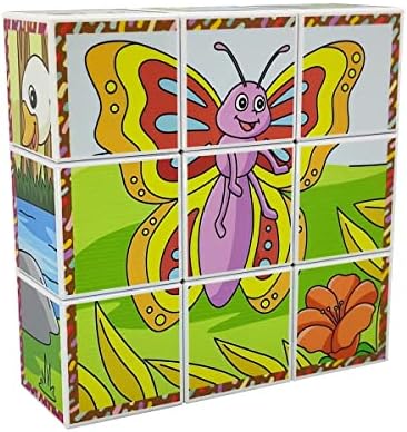 Uçan Hayvanlar 3D Manyetik Puzzle (9 Mıknatıslı Küp 6 Yapboz)