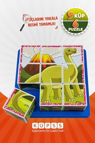Alternative view of Dinozorlar 3D Puzzle Seri 1 - (9 Küp 6 Dinazor Yapboz)