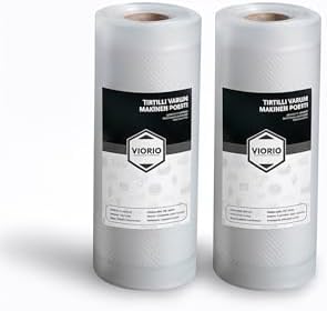 VI'ORIO 10 Metre Tırtıklı Rulo Vakum Poşeti Torbası (SEÇENEKLİ) (25 cm)