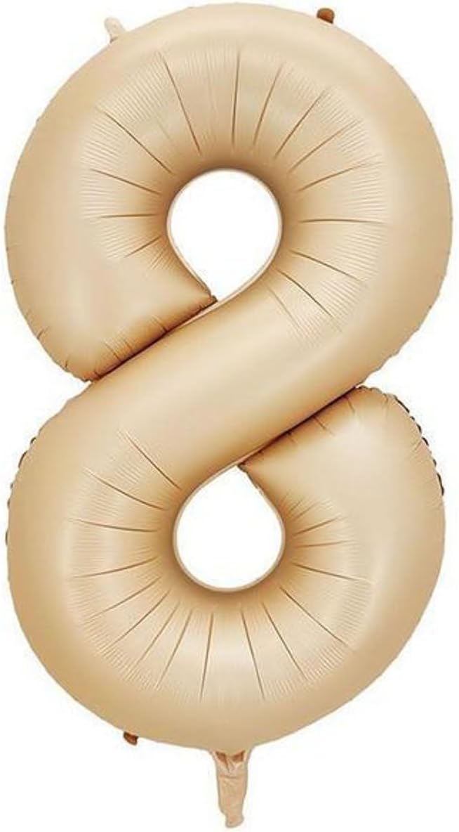 - 8 Rakamı Karamel Folyo Balon 34 inch 86 cm