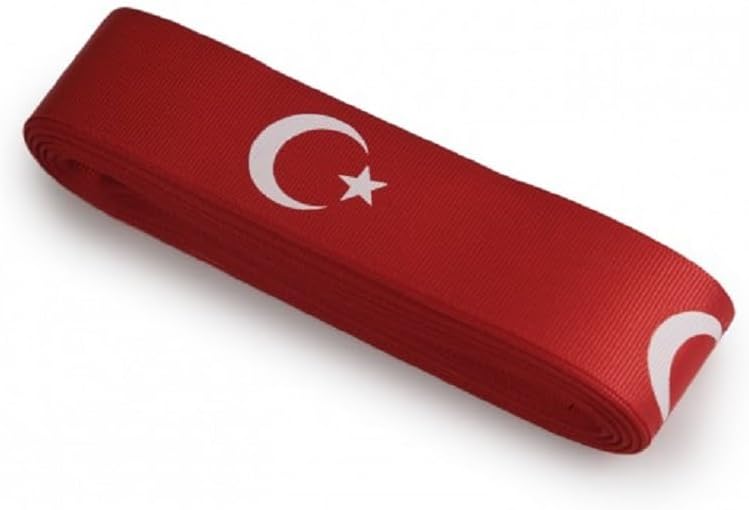 - Ay Yıldız Baskılı Kurdele 3 cm 10 Metre