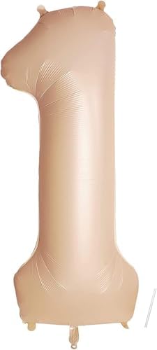 - 1 Rakamı Karamel Folyo Balon 34 inch 86 cm