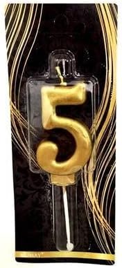 - 5 Yaş Altın Pasta Mumu
