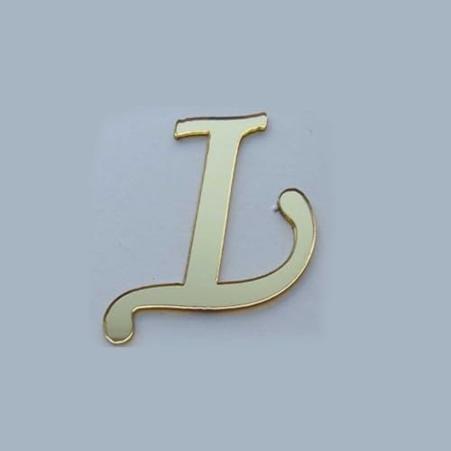 - L Harfi Altın Aynalı Pleksi 4 cm