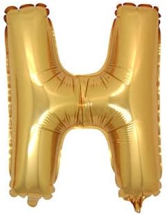 - H Harfi Altın Folyo Balon 16 İnch 40 cm
