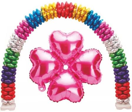 - Çiçek Modeli Pembe Kalp Folyo Balon