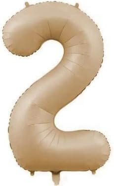 - 2 Rakamı Karamel Folyo Balon 34 inch 86 cm