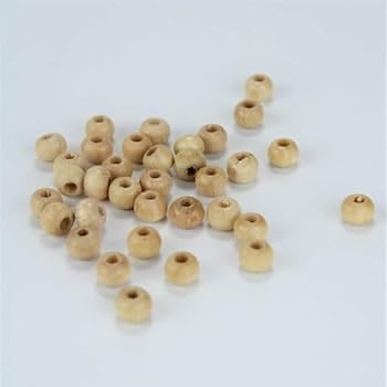 - Krem Delikli Ahşap Boncuk 8 mm 10 Gram