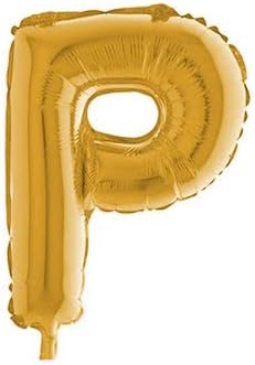 - P Harfi Altın Folyo Balon 16 İnch 40 cm