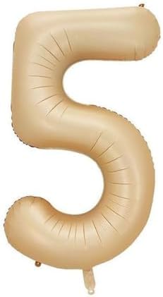 - 5 Rakamı Karamel Folyo Balon 34 inch 86 cm