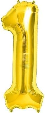 - 1 Rakamı Altın Folyo Balon 34 inch 86 cm