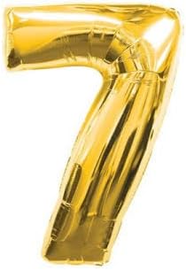 - 7 Rakamı Altın Folyo Balon 16 inch 40 cm