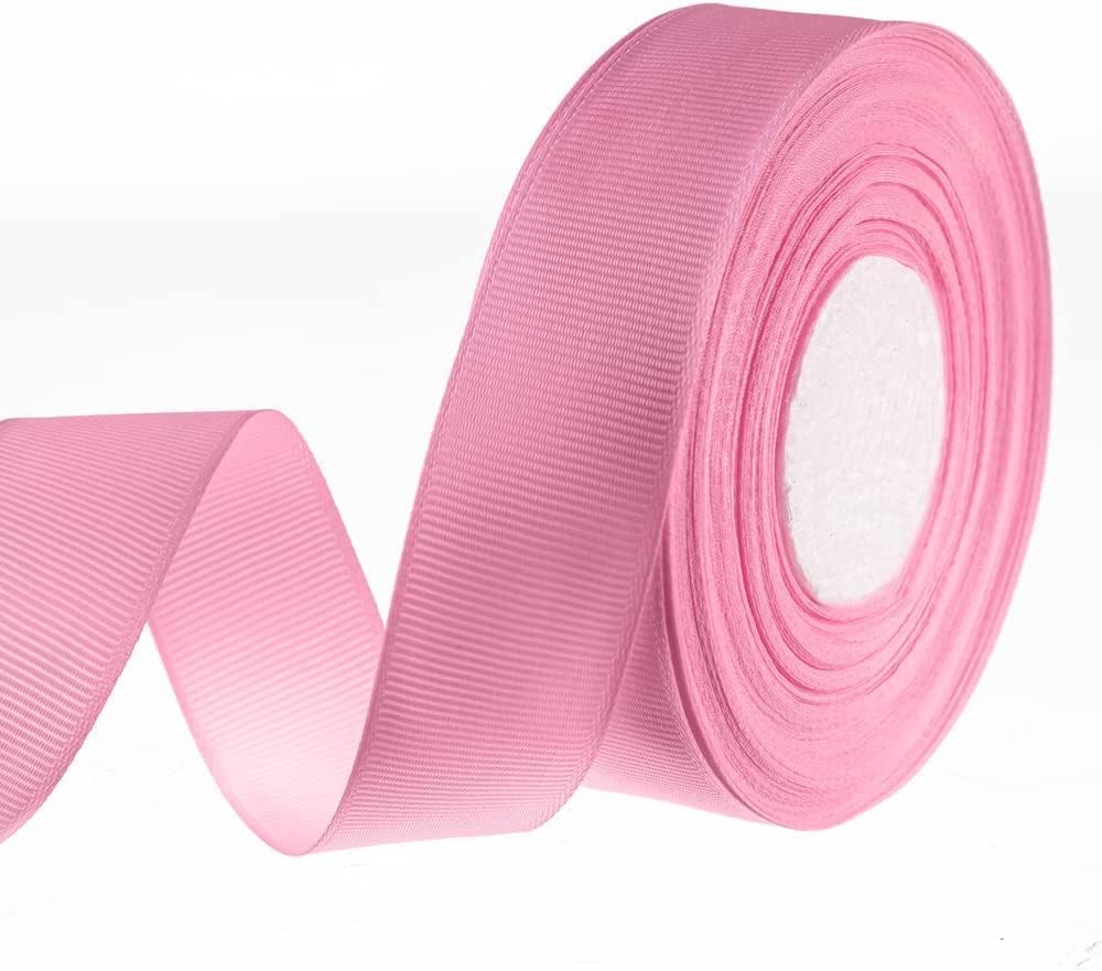 - Pembe Grogren Kurdele 3 cm 10 Metre