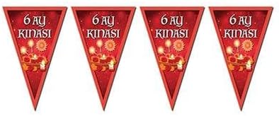 - 6 Ay Kınası Üçgen Flama 10 Adet