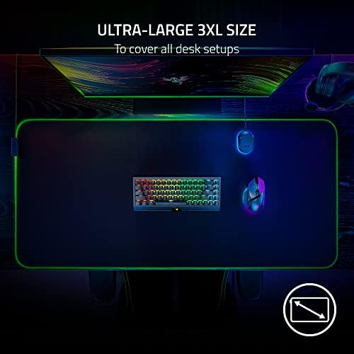 Goliathus Chroma 3XL - Yumuşak Oyun Fare Altlığı, RGB Aydınlatmalı, Mikro Dokulu Kumaş Yüzeyli, Siyah