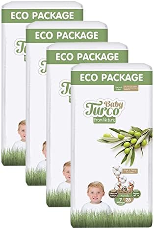 Baby Turco Doğadan 7 Beden XX Large 28x4 112 Adet Bebek Bezi