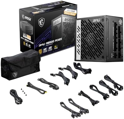 MSI PSU MPG A850G PCIE5 850W 80 PLUS GOLD ACTIVE PFC FULL MODULAR Güç Kaynağı (PSU)