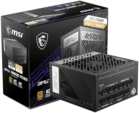 Alternative view of MSI PSU MPG A850G PCIE5 850W 80 PLUS GOLD ACTIVE PFC FULL MODULAR Güç Kaynağı (PSU)
