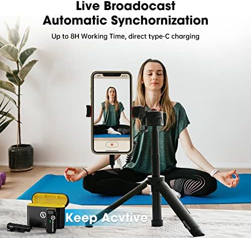 Alternative view of Lark M1 kablosuz yaka mikrofonu, gürültü engelleme özellikli çift kanallı yaka mikrofonu, 199,9 m 8 saat, kamera YouTube video kaydı, canlı yayın podcast röportajı Vlog ile uyumlu