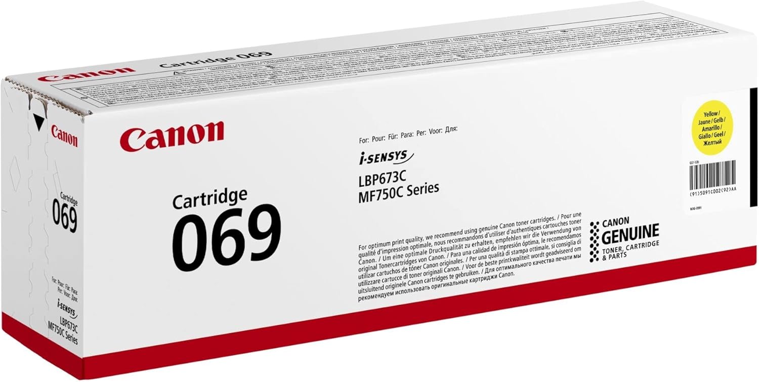 Alternative view of 069 - Sarı - Orijinal - Kutu - Toner Kartuşu - i-SENSYS LBP673Cdw, LBP673dw, MF752Cdw için