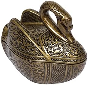 Büyük Figürlü Kapaklı Şekerlik ve Lokumluk, Osmanlı Motifli Dekoratif Sunum Kabı, Kahve Yanı Şeker ve Çikolata İçin (Antik Yeşil)