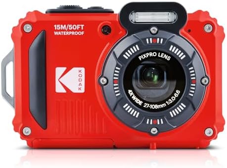 Alternative view of KODAK PIXPRO WPZ2 15M Su Geçirmez Fotoğraf Makinesi - 16MP, 4x Optik Zoom, 1080P Full HD Video (Kırmızı)
