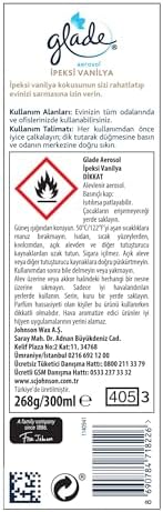 Glade Aerosol İpeksi Vanilya 300Ml/12 Tr