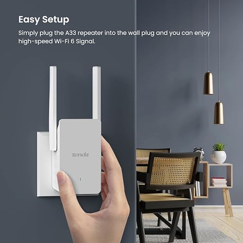 AX3000 Wi-Fi 6 Tekrarlayıcı, WiFi Sinyal Güçlendirici, 2.4GHz/5GHz Çift Bant, Yönlendiricilerle Uyumlu Wi-Fi Genişletici, Ap Modu, WPS Düğmesi, Akıllı LED Sinyali (A33), Beyaz
