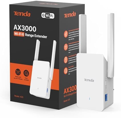 Alternative view of AX3000 Wi-Fi 6 Tekrarlayıcı, WiFi Sinyal Güçlendirici, 2.4GHz/5GHz Çift Bant, Yönlendiricilerle Uyumlu Wi-Fi Genişletici, Ap Modu, WPS Düğmesi, Akıllı LED Sinyali (A33), Beyaz