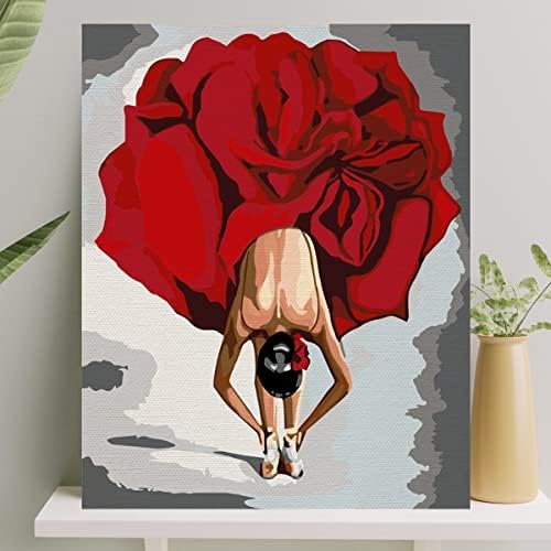 Hobi Sanat Sayılarla Boyama Tuval Seti Fırça Boya Dahil (Çıtalı) 40x50 CM - Bale
