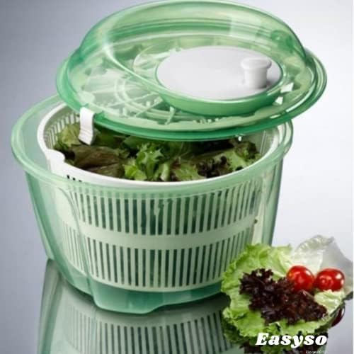 Salata Kurutucu, Standart, 3875 Çok Renkli 4.4L Sebze Salata Kurutma Makinesi Çevirmeli Kurutucu Salatacı