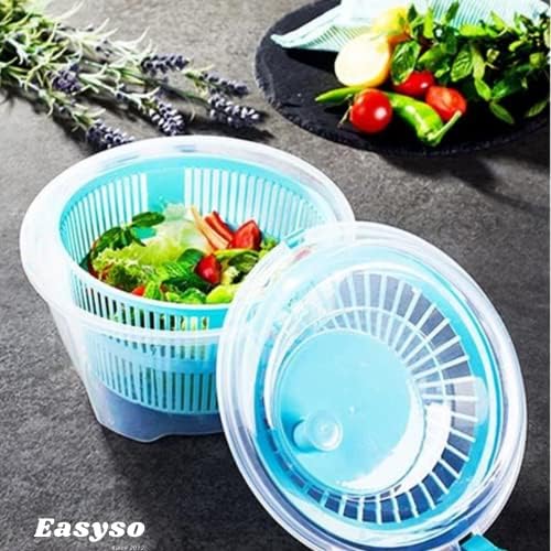 Alternative view of Salata Kurutucu, Standart, 3875 Çok Renkli 4.4L Sebze Salata Kurutma Makinesi Çevirmeli Kurutucu Salatacı