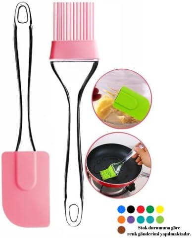 Alternative view of Silikon Spatula Seti 2in1 // Dayanıklı & BPA İçermez // 2 Parça Yapışmaz, Pişirme, Karıştırma, Yağlama ve Sonrası - Bulaşık Makinesinde Yıkanabilir Mutfak Gereçleri Çok Renkli Günlük Kullanım